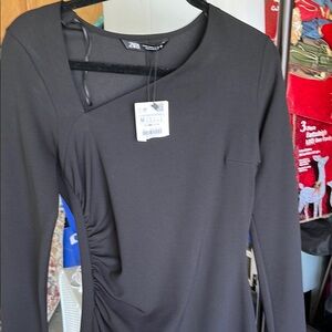 Zara Black Long Sleeve Dress